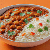Chhole chawal with Desi Ghee Tadka